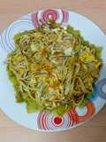 Revuelto de gulas en cama de patata 😋😋😋