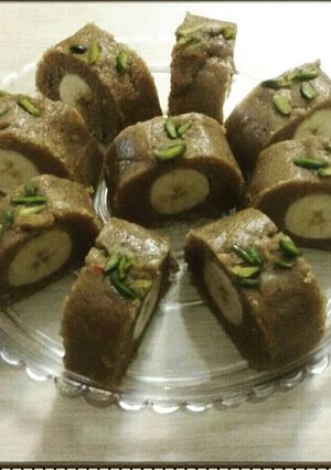 عکسی از دستور رول حلوای موزی