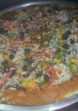 صورة لوصفة بيتزا بالخضار ♥🍕