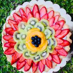 Una foto de Tarta multifruta