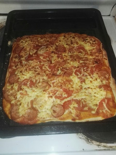 Una foto de 🍕 pizza casera