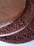 Bizcocho de chocolate para torta de rellenos pesados