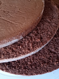 Una foto de Bizcocho de chocolate para torta de rellenos pesados