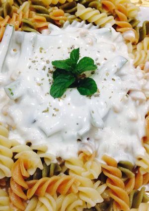 صورة لوصفة سلطه باستا سهله ولذيذه 😋💗💗