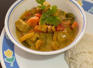 Una foto de Curry tailandés de pollo