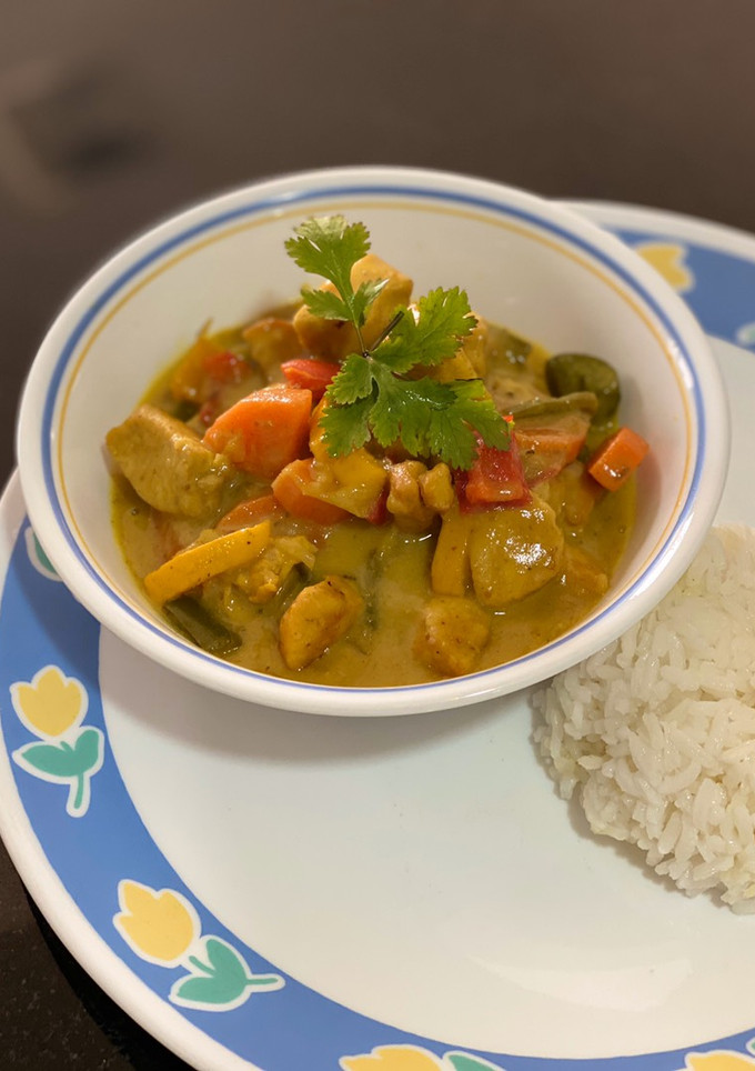Una foto de Curry tailandés de pollo