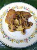 Escalopas (solomillo) de ternera con champignon