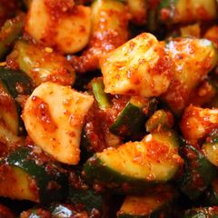 A picture of Cucumber Kimchi.