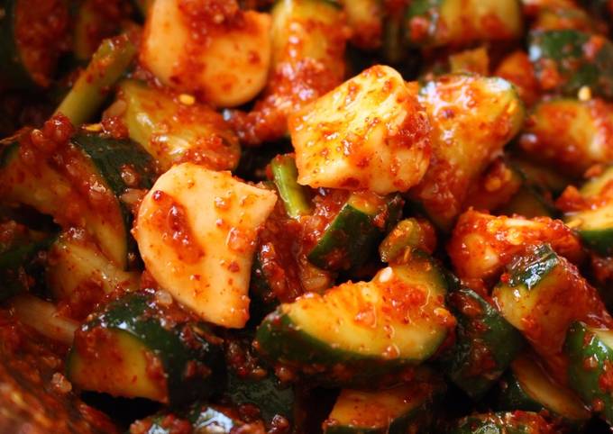 Steps to Prepare Homemade Cucumber Kimchi