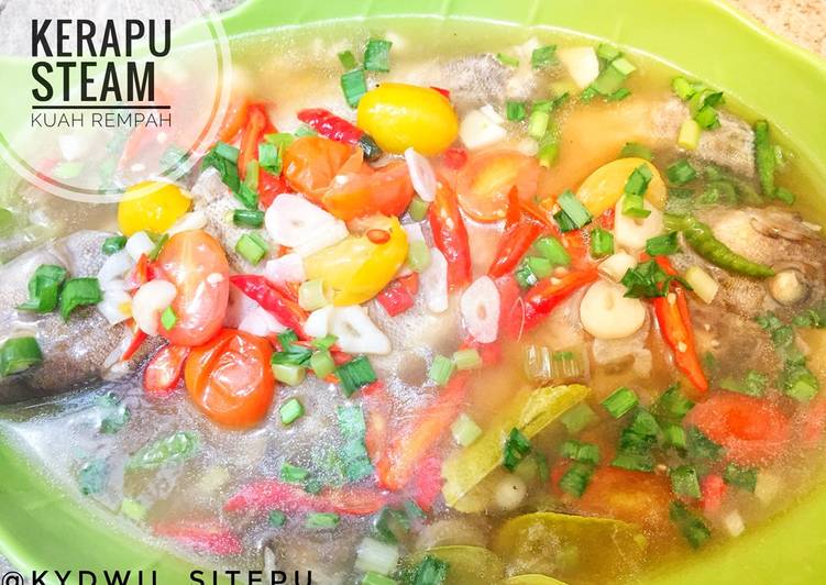 Resep Kerapu steam kuah rempah, Bisa Manjain Lidah