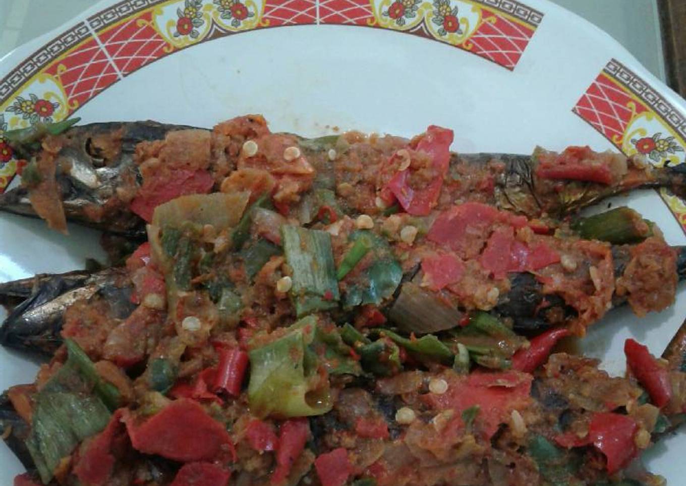 Ikan panggang rebus sambal