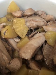 Una foto de Pollo agridulce con piña