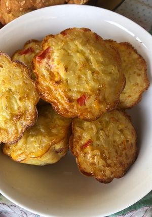 Una foto de Muffin de arroz y huevo