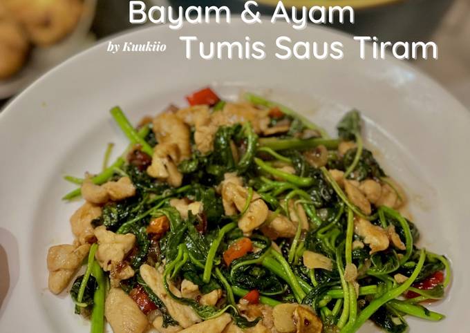 Resep Eps Bayam Ayam Tumis Saus Tiram Oleh Dhevi Cattetiana