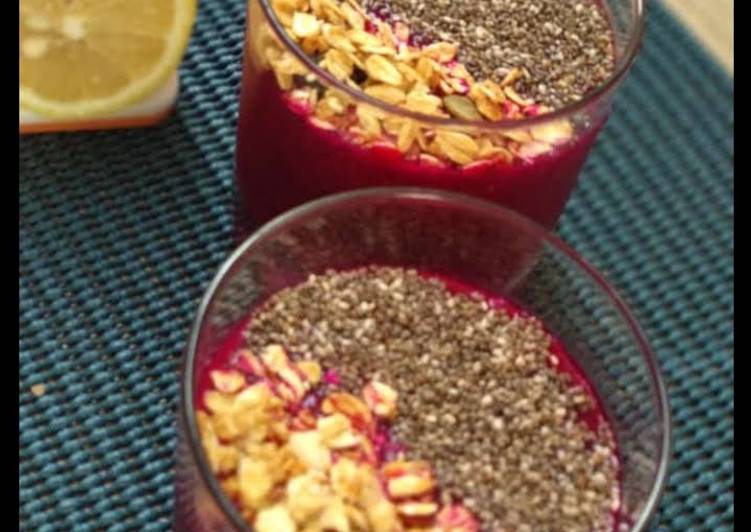 Resep Smoothies buah naga &amp; pisang Anti Gagal