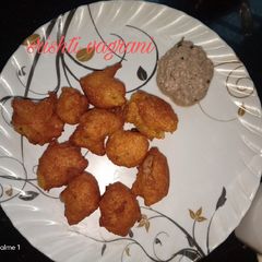 A picture of Leftover Moong dal Pakoda.