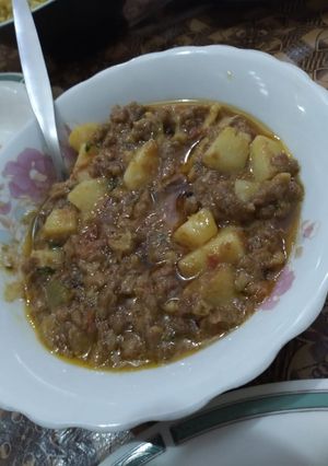 A picture of Mutton keema.