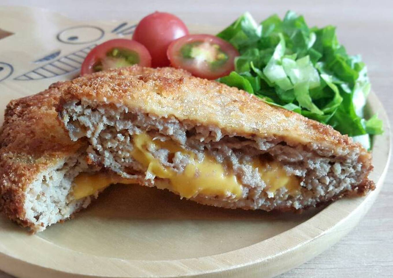 Menchi Katsu with Cheese