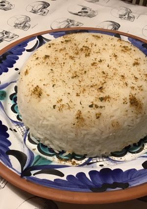Une photo de Riz au gingembre et épices indiennes