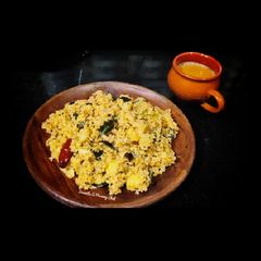A picture of Daliya upma (Broken wheat upma).