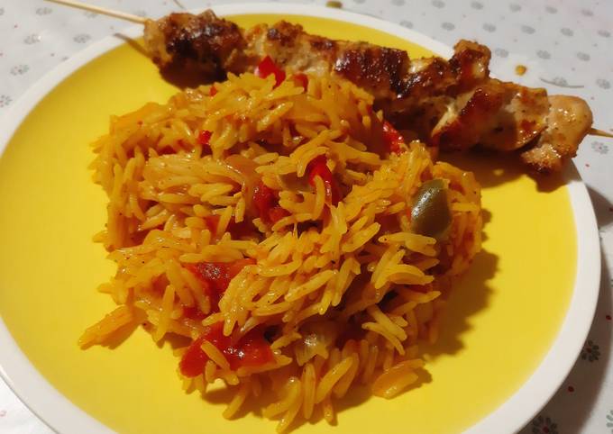 Riz D'accompagnement Pour Brochette De Poulet Brochettes de poulet accompagnées de riz aux légumes de Un amour de