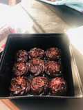 Churro bombs con cobertura de chocolate