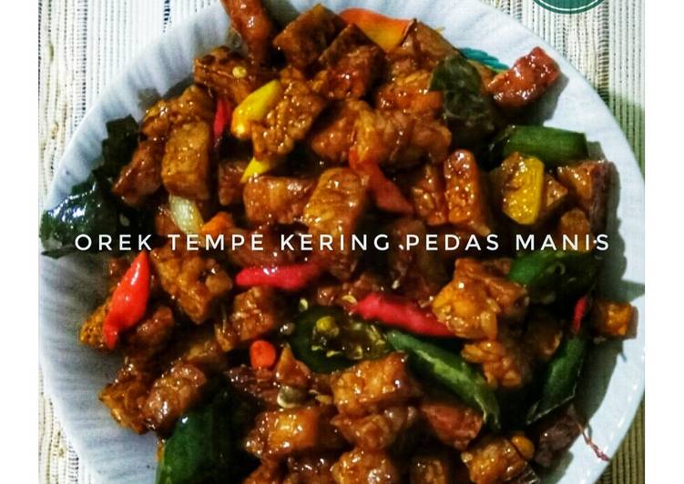 Orek Tempe Kering Pedas Manis Bumbu Iris