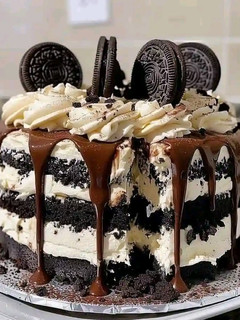 A picture of Oreo Cheesecake Cake.
