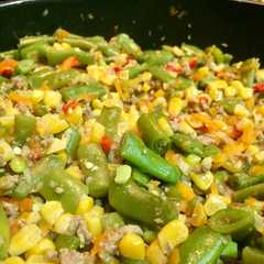 A picture of Ensalada de porotos calientes🥗🍽.