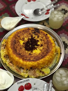 عکسی از دستور ته چین مرغ 🍗🍚