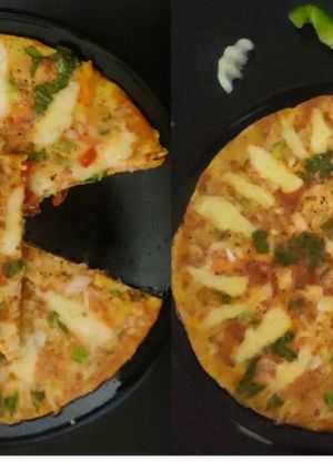 சீஸி வெஜிடபிள் ஆம்லெட் (Cheesy Vegetable Omelette recipe in tamil) செய்முறை முக்கிய புகைப்படம்