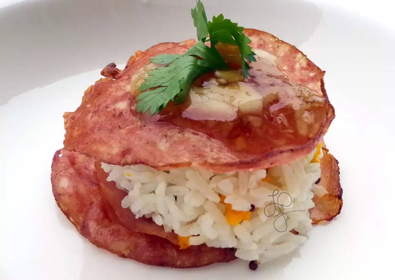 Fried Rice In Double Ham