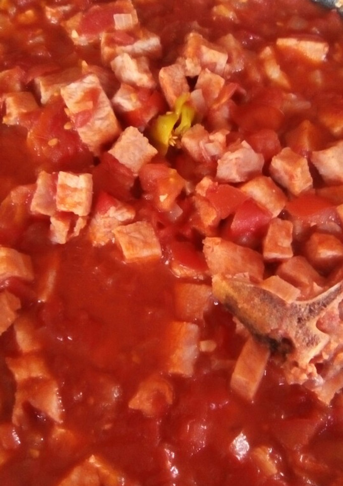 Una foto de Chuletas ahumadas entomatadas