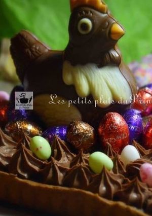 Une photo de Tarte 2 chocolats pour Pâques