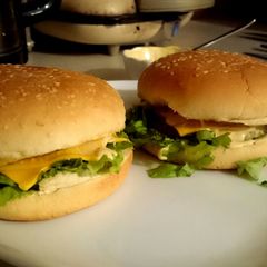 A picture of Michigan Burger w/ Michigan Lake Sauce.