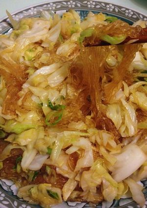 高麗菜炒冬粉 的食譜成品照片