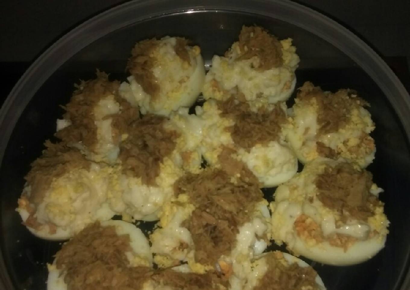 Huevos rellenos 💠con bechamel,🍴y atún💠 Thermomix5