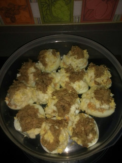 Una foto de Huevos rellenos 💠con bechamel,🍴y atún💠 Thermomix5
