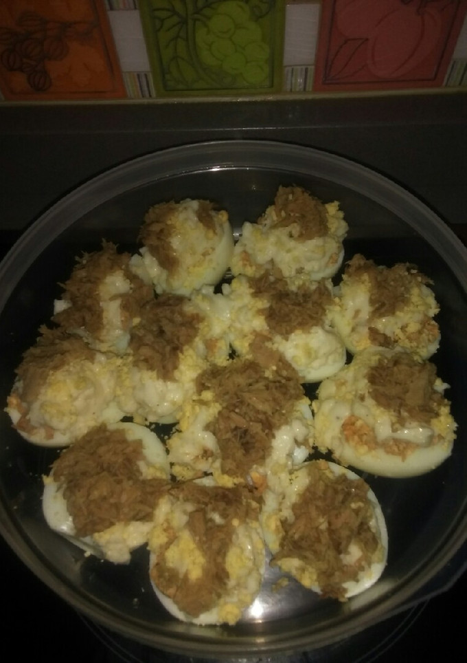 Una foto de Huevos rellenos 💠con bechamel,🍴y atún💠 Thermomix5