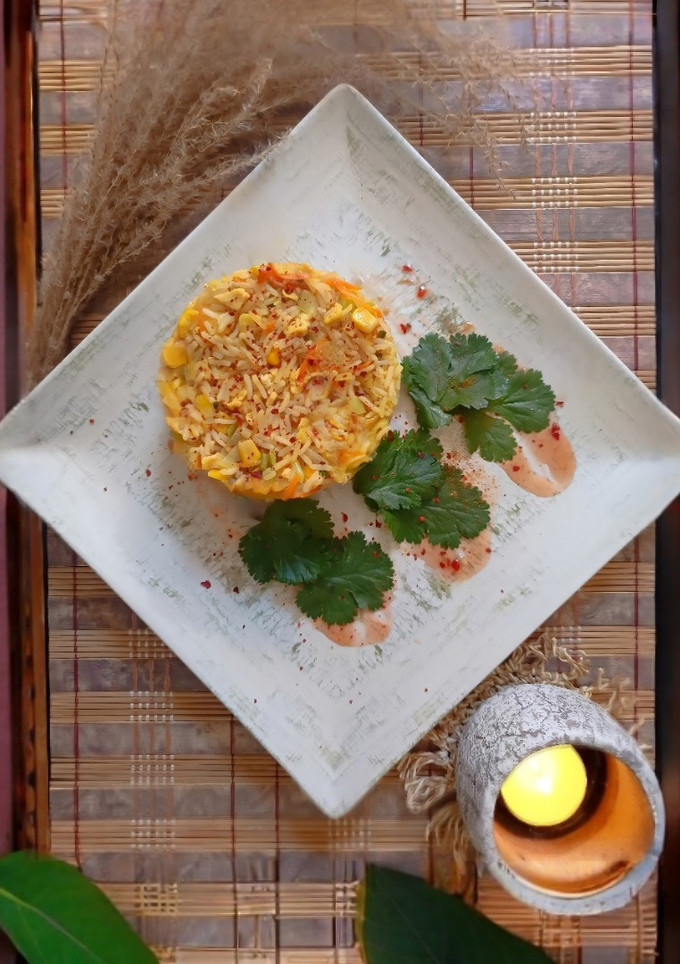 Una foto de Mi versión de Arroz 3 Delicias // Chinese Three Delights, personal version 🍚🌾✨