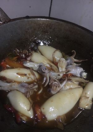 Foto resep Oseng cumi pedas manis