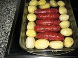 Chorizo al horno con papas
