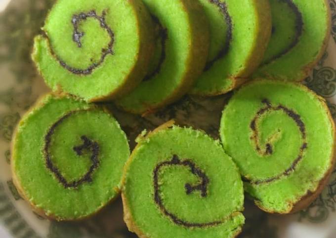 Bolu gulung pandan takaran sendok all in one