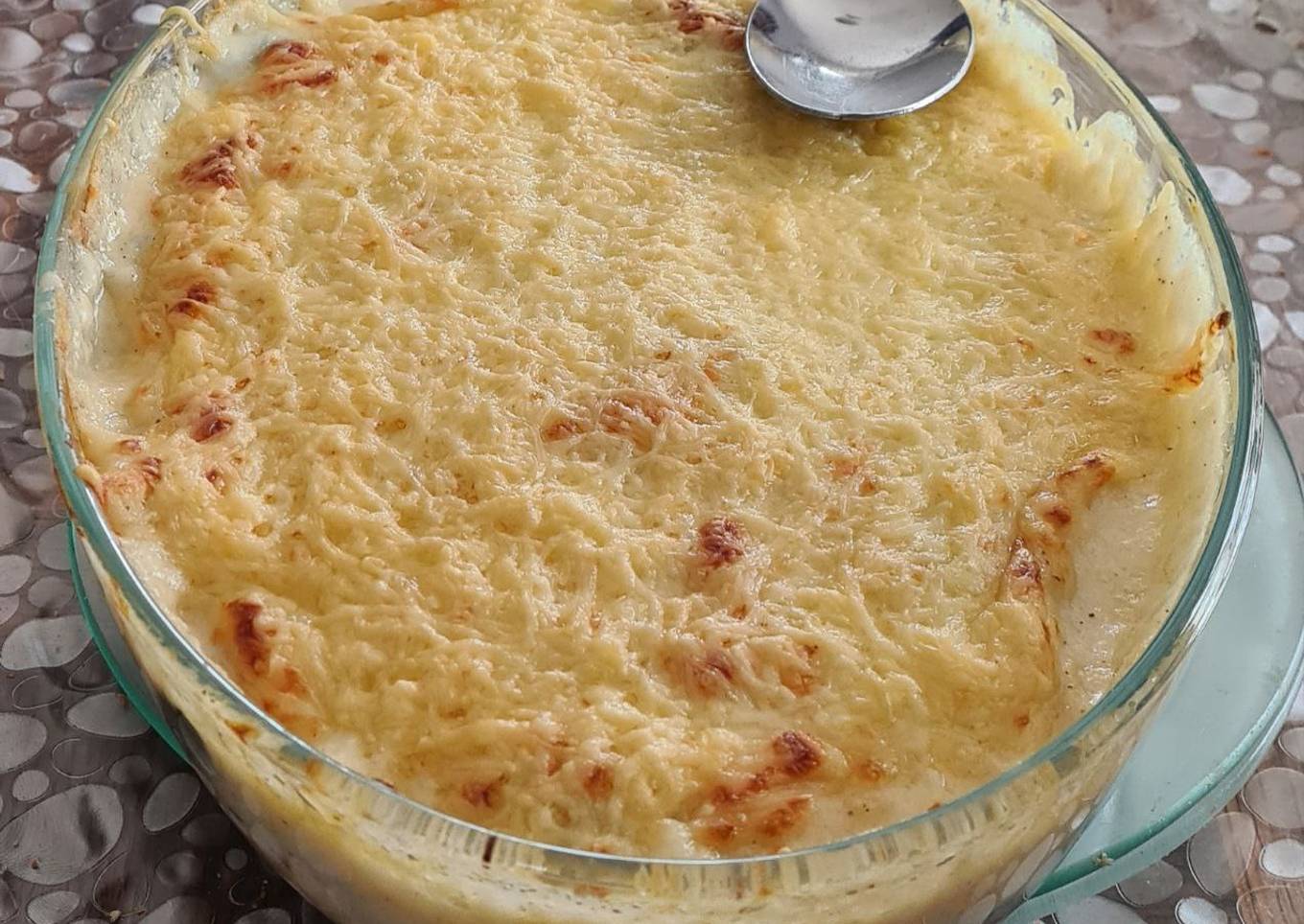 Gratin saumon épinards