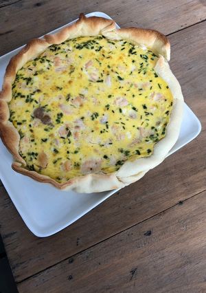 Une photo de Tarte au saumon frais