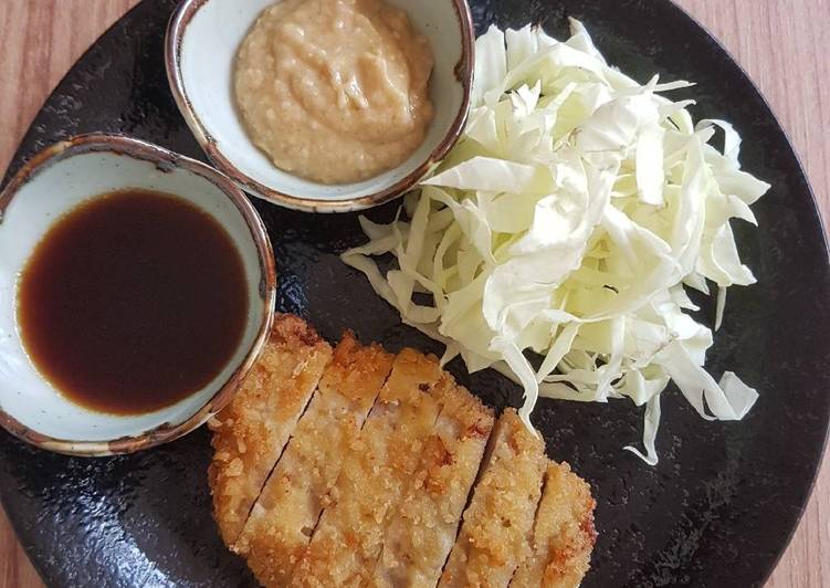 Recipe of Speedy Tonkatsu With Sesame Miso Sauce