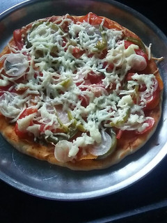 A picture of Wheat flour pizza.