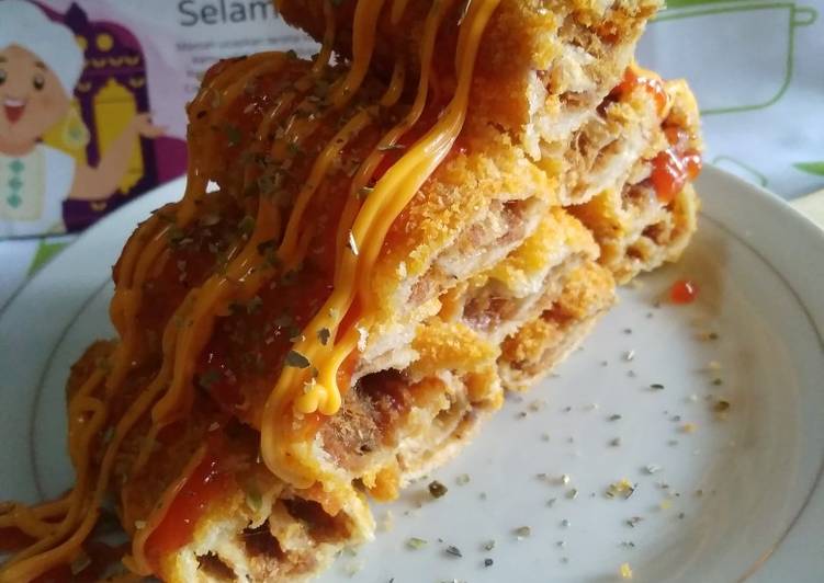 Sandwich Gulung Abon Crispy