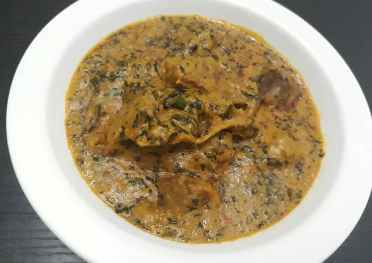 Recipe of Homemade Groundnut soup with bitterleaf