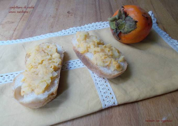 Modo semplice a Preparare Fatto in casa Confettura di cachi senza zucchero